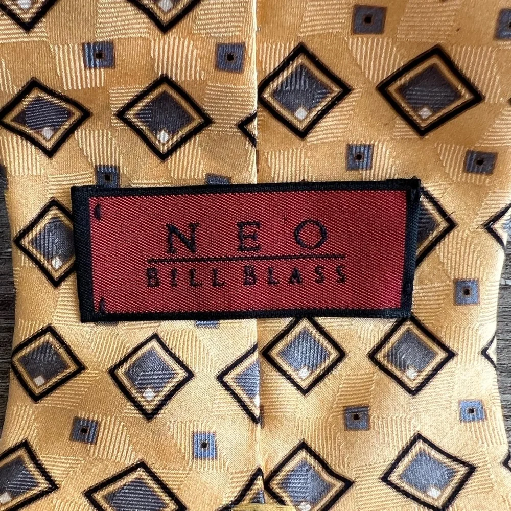Bill‎ Blass NEO necktie men’s formal wear tie suit business print pattern silk
